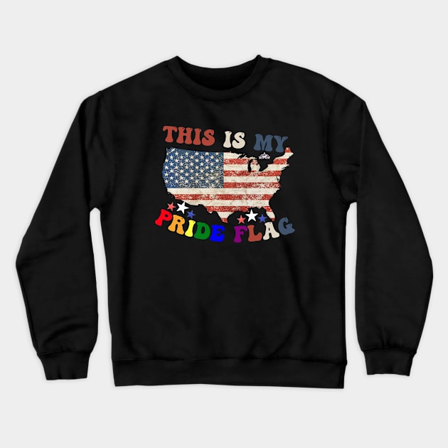 Celebrate Independence Day with Patriotic Pride: This Is My Pride Flag Crewneck Sweatshirt by theworthyquote